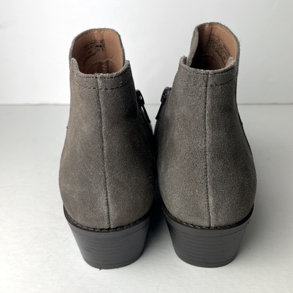 Vionic Liv Gray Suede Ankle Boots - Picture 4 of 9